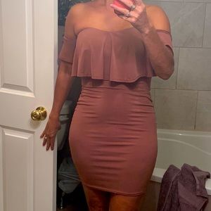 Dusty rose stretchy dress